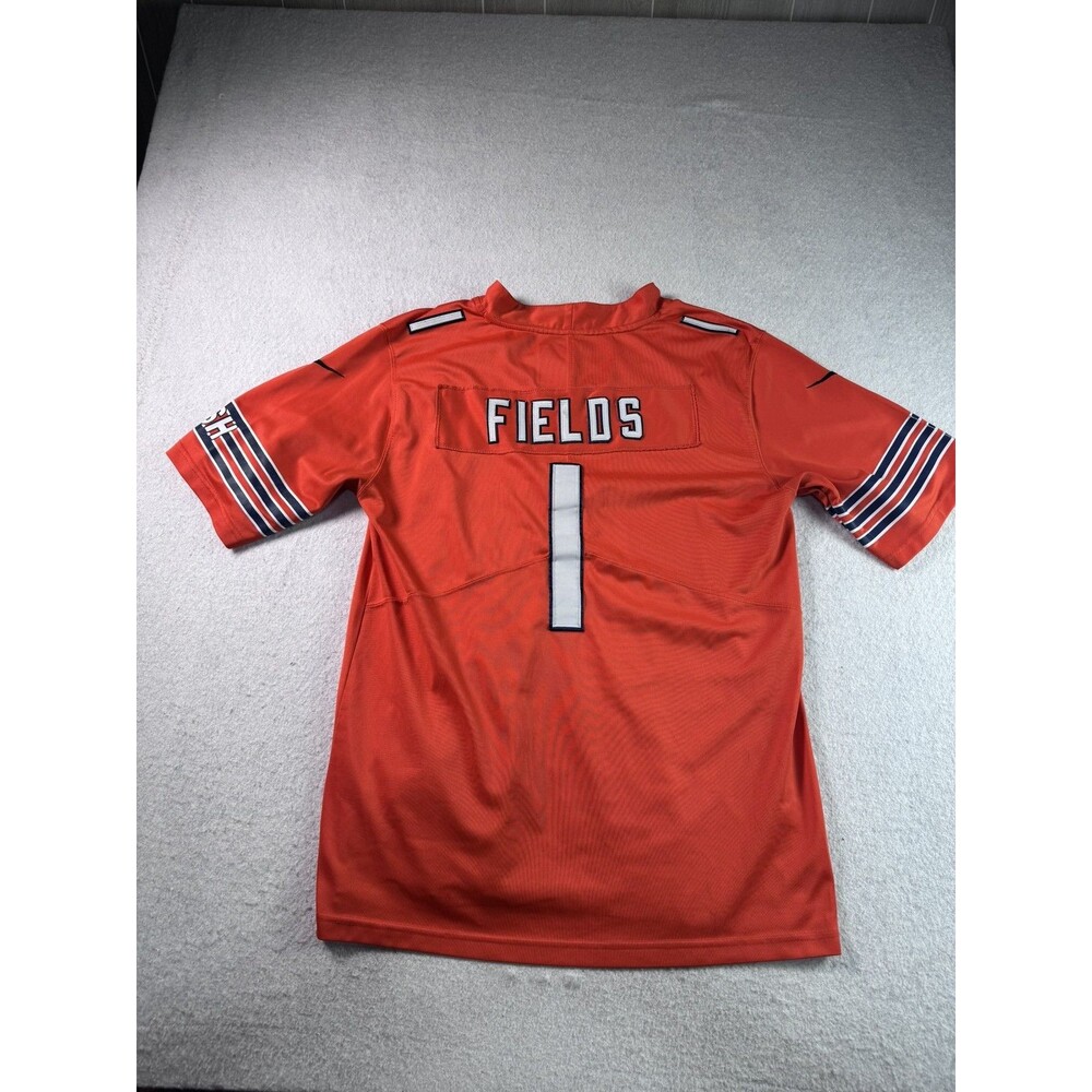 Nike Justin Fields #1 Chicago Bears NFL 100th Season Jersey Men's Size L Orange